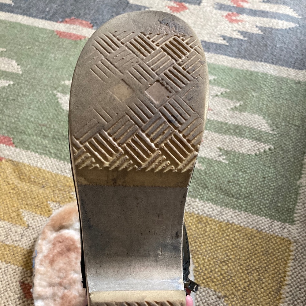 No. 6 Clog Buckle Boot Size 39 With Shearling Ins… - image 2